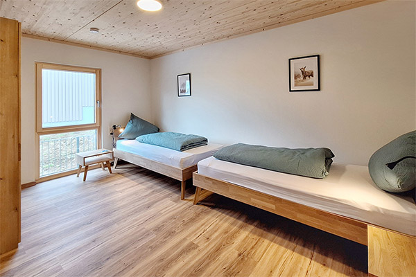 Ferienwohnung 1: Schlafzimmer mit zwei Einzelbetten